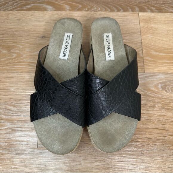 Steve Madden Hassie Platform Chunky Espadrille Sandals - Picture 6 of 12